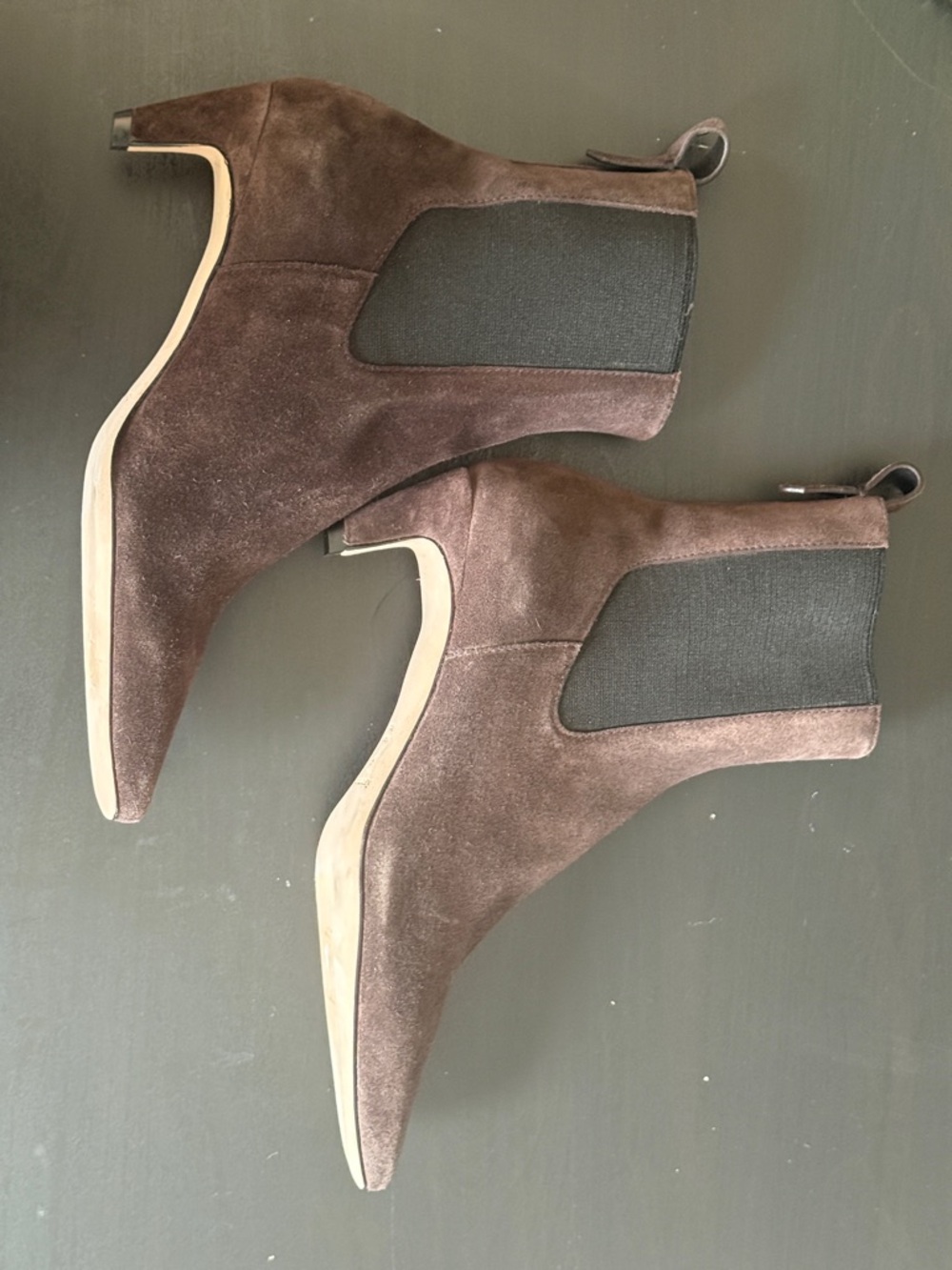Reformation Roberta Ankle Boots Brown Suede Kitten Heel Size 6 - Picture 7 of 7